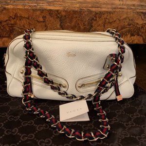 Gucci White Leather Bag - Excellent Condition!